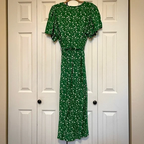 NWT Threadbare Green Floral Print Midi Dress - Picture 7 of 7